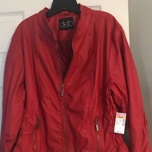 Faux Red leather coat